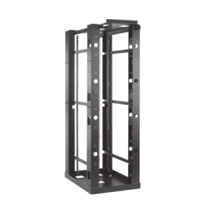 Rack Abierto Sísmico de 4 Postes Estándar de 19 in / 45U / 2.19 m (7.2 ft) de Altura / Capacidad 2,500 lb (1,134 kg) / Acero 3.4 mm / Certificación NEBS Zona 4 y OSHPD / Negro RAL 9005