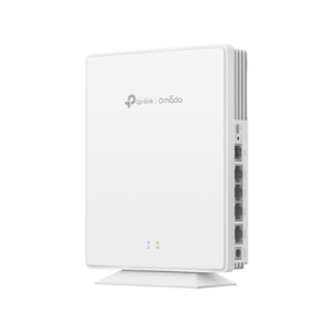 Punto de Acceso GPON Omada / WiFi 6 AX1800 / 1 puerto GPON / 1 Puerto FXS / 4 Puertos 10/100/1000 RJ45 / Wi-Fi 6 AX1800 / Mesh Omada / Configuración por Controlador o Stand-Alone / Para Montaje en Escritorio-Pared