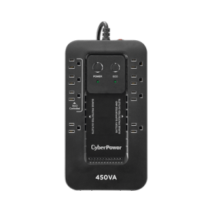 UPS de 450 VA/260 W, Topología Standby con Modo Ahorrador ECO, Entrada 120 Vca NEMA 5-15P, Con 8 Tomas NEMA 5-15R