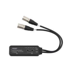 Extensor de Audio Dante® 2CH XLR Output Adapter | Entrada Digital Dante® | Salida XLR Balanceada/No Balanceada | Latencia Configurable 1-5ms | HDMI 1.4 | HDCP 1.4 | PoE IEEE802.3af | USB-C | Transmisión 100m