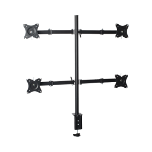 Montaje de Escritorio articulado para 4 monitores de 13 a 27" / Soporta hasta 15 kg / Vesa 75 x 75 / 100 x 100 / Acero