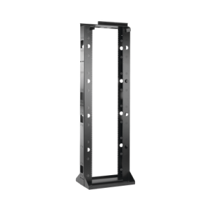Rack Abierto Sísmico de 2 Postes Estándar de 19 in / 45U / 2.19 m (7.2 ft) de Altura / Capacidad 2,500 lb (1,134 kg) / Acero Calibre 10 (3.4 mm) / Certificación NEBS Zona 4 y OSHPD / Negro RAL 9005