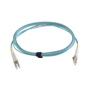 Jumper de Fibra Óptica Multimodo 50/125 XGLO OM4, LC-LC Duplex, OFNR, Color Aqua, 3 Metros (9.84 Pies)