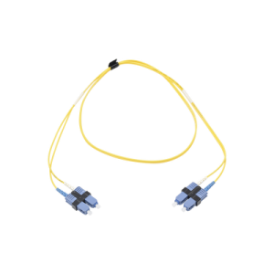 Jumper de Fibra Óptica Monomodo (OS2), XGLO, SC/UPC-SC/UPC Duplex, OFNR, Color Amarillo, 1 Metro (3.28 Pies)
