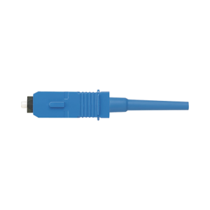 Conector de Fibra Óptica SC Simplex OptiCam, Monomodo 9/125 OS2, Pre-pulido, Color Azul