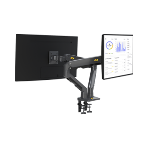 Montaje de Escritorio articulado para 2 monitores de 27-34" / Soporta hasta 16 kg por brazo/ Vesa 75 x 75 / 100 x 100 / Acero / Giro: 360°