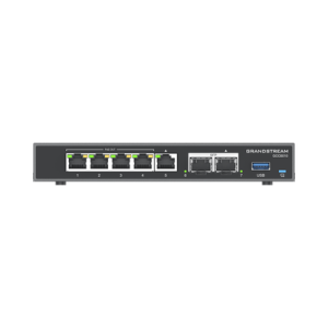 4 en 1: Firewall Nueva Generación, Router, IP PBX (24 usuarios / 8 llamadas), Switch Gigabit de 5 Puertos (4 PoE) y 2 Puertos SFP 2.5 Gigabit