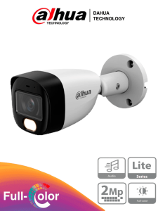 DAHUA HAC-HFW1209CM-A-LED-0280B-S3 - Cámara Bullet Full Color 1080p lente de 2.8 mm y ángulo de 108°. Micrófono integrado, WDR digital y 20 m de iluminación. Carcasa metálica IP67 para máxima resistencia. Compatible con CVI, CVBS, AHD y TV.