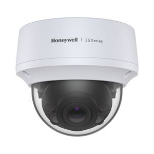 Domo IP 8 Megapíxel / Lente Mot. 2.7 a 13.5 mm / 50 mts IR / Ultra Baja Iluminación / NDAA / ONVIF / IP67 / IK10 / IA (Filtro de Humanos y Vehiculos) / Merodeo / Conteo de Personas / PoE / Audio y Alarmas I/O / Serie 35 / Honeywell Securit