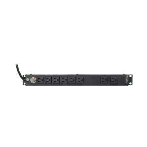 Multicontacto Horizontal (PDU) de 8 Contactos (NEMA 5-15R) Rack 19" 1UR. Voltaje Entrada/Salida: 120Vca/15A