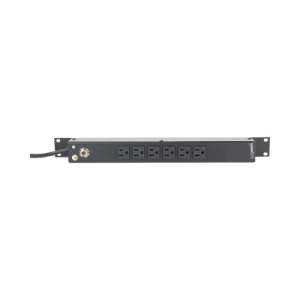 Multicontacto Horizontal (PDU) de 6 Contactos (NEMA 5-15R) Rack 19" 1UR. Voltaje Entrada/Salida: 120Vca/15A