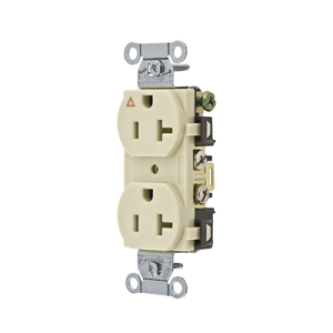 Contacto Dúplex Conexión a Tierra Aislada/ 20 A 125 V/ 2 polos 3 Hilos/ Color Marfil/ Nema 5- 20R/ Grado Comercial.