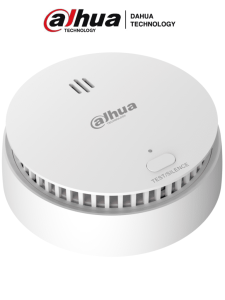 DAHUA DHI-HY-SA21A-W2 - Detector de humo inalámbrico, Sensor fotoeléctrico de doble cámara, Sirena de 85dB, Botón de prueba y silenciar, LED indicador, App DMSS, Frecuencia 433 MHz, Tecnología: AirShield, Compatible con HUB 1.0 y HUB 2.0