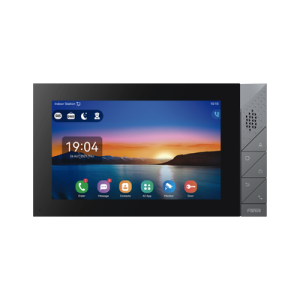 Monitor IP/SIP para interior con Android, Wi-Fi, Bluetooth, pantalla táctil de 7", audio de 2 vías, PoE, 8 interfaces de entrada de alarma.