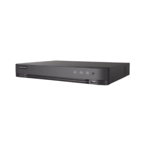 DVR 4 Canales TURBOHD + 4 Canales IP / 8 Megapixel (4K) / Audio de dos vías por Coaxitron / ACUSENSE / Reconocimiento Facial / 1 Bahía de Disco Duro / Salida de Video en Full HD / H.265+