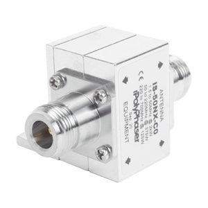 Protector Coaxial RF / 1.5-700 MHz / 50 Ω / Conectores N Hembra / Ceja Lateral / 2 kW