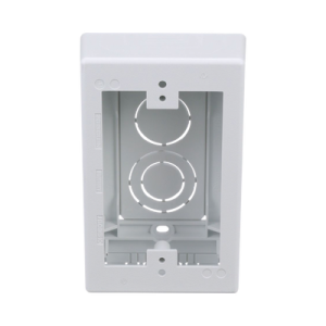 Caja de Pared Superficial, Uso Universal con Placas de Pared, con Cinta Adhesiva, Color Blanco