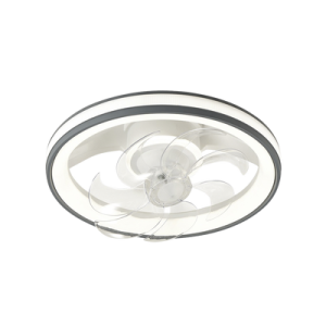 Ventilador de Techo con Luminario LED de 110 V CA 50/60 Hz / 88 W /4500 Lm / 6500 - 4 000 - 2 700 K /3 Tonos de Luz / 500 mm / 6 Velocidades / Dimeable /Color Blanco y Gris.