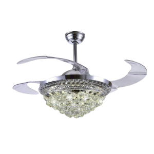 Ventilador de Techo con Luminario LED de 110 V CA 50/60 Hz / 88 W /4500 Lm / 6500 - 4 000 - 2 700 K /3 Tonos de Luz / 1075 mm / 6 Velocidades /No Dimeable.