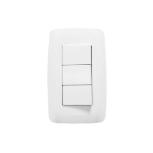 Apagador Triple de 127 V ~60 HZ 10 A / Color Blanco.