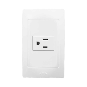 Contacto Sencillo de 127 V~60 HZ 15 A/ Color Blanco.
