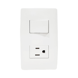 Apagador Escalera y Contacto de 127 V~60 Hz 10/15 A.