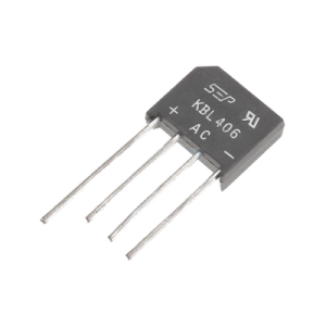 Puente Rectificador de Silicio, 4 Amp. 600 Volt, Fase Sencilla, Encapsulado KBL.