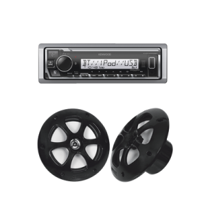 Kit de estéreo con Bluetooth KMR-M332BT | más Par de bocinas KFC-1613MRB