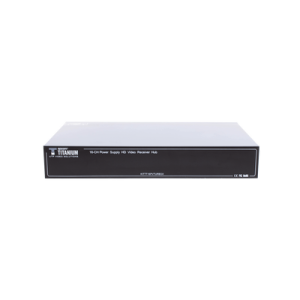 (SOLO RECEPTOR) TRANSCEPTOR ACTIVO DE 16 CANALES / VIDEO+PODER en un solo Cable UTP / 150 metros en 4K, 200 metros en 5 MP/ Envía 36 Vcc y Recibe 12 Vcc / TODO INCLUIDO PARA RACK / HD-TVI/CVI/AHD/CVBS / SIN RUIDO / INSTALACIÓN LIMPIA.