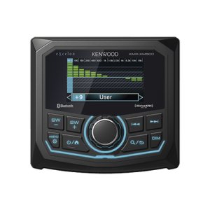 Estéreo marino sumergible IP66, con pantalla de 2.7 pulgadas, conexión Bluetooth, iluminación multicolor variable, con entrada USB
