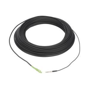 Rollo de Fibra Óptica Drop Redonda G657A2 Monomodo Simplex de 100 Metros (328.08 Pies) con Conectores SC/APC-SC/APC para Instalaciones Aéreas, Subterráneas o a la Intemperie