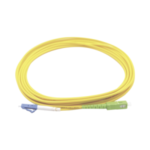 Jumper de Fibra Óptica Monomodo LC/UPC-SC/APC Simplex, Color Amarillo 3 Metros (9.84 Pies)