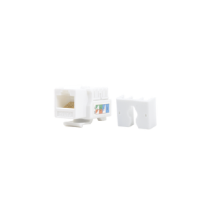 Módulo Jack Keystone Cat5e con Terminación 110 (Punchdown) para Faceplate - Color Blanco