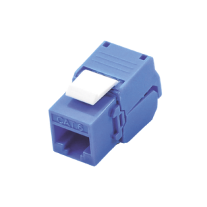 Módulo Jack Keystone Cat6 (Toolless), con Terminación en Ángulo 180 Grados Color Azul, Compatible con Faceplate y Patchpanel Linkedpro