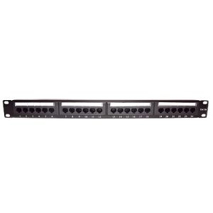 Panel de Parcheo de Impacto (110) UTP de 24 Puertos Cat5e, 19 Pulgadas con Barra para Organizar Cable