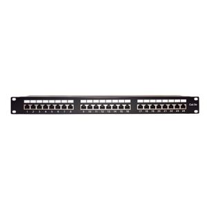 Panel de Parcheo de Impacto Blindado (STP) de 24 Puertos Cat5e, 19 Pulgadas