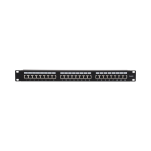 Panel de Parcheo de Impacto (110) Blindado (STP) de 24 Puertos Cat6, 19 Pulgadas