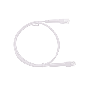 Mini Patch Cord Cat6 Ultra Slim 0.5 Metros (1.64 Pies) Blanco ? Ahorra Espacio sin Organizadores, con Bota Flexible