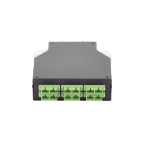 Distribuidor de Fibra Óptica para Riel Din, 6 Acopladores SC/APC Duplex Monomodo con Charola de Empalme