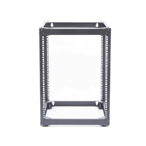 Rack Abierto de 4 Postes Instalación Pared o Piso de 14 Unidades, Ideal para Equipo de Audio!