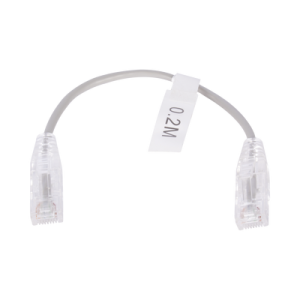 Cable de Parcheo Slim UTP Cat6 - 20 cm (7.87 Pulgadas) Gris Diámetro Reducido (28 AWG)