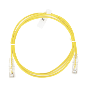 Cable de Parcheo Slim UTP Cat6 - 1 Metro (3.28 Pies), Amarillo, Diámetro Reducido (28 AWG)