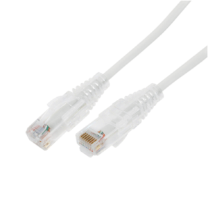 Cable de Parcheo Slim UTP Cat6A - 3 Metros (9.84 Pies) Blanco, Diámetro Reducido (28 AWG)