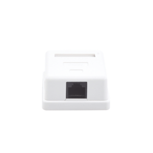 Caja de Pared con 1 Puerto Keystone, Incluye Jack Cat5e
