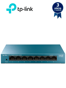 TP-LINK LS108G - Switch de escritorio Gigabit de 8 puertos 10/100/1000Mbps y carcasa metálica.