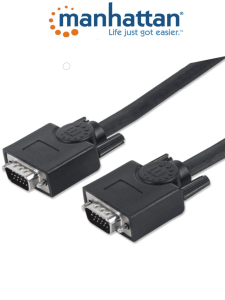 MANHATTAN 311731 - Cable de 1.8 Metros Para Monitor SVGA/ HD 15 Macho a HD 15 Macho/ Color Negro/