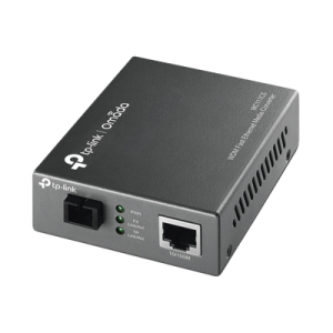 Convertidor Fibra Óptica WDM Monomodo / 1 puerto RJ45 10/100 Mbps / 1 puerto SC/UPC 100 Mbps / Hasta 20 Km / Para su Funcionamiento Requiere el Modelo MC112CS / Plug and Play