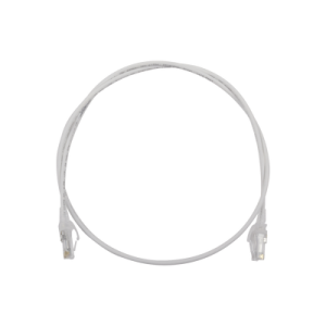 Patch Cord MC6 Modular Cat6 UTP, CM/LS0H, 0.91 Metros (3 Pies), Color Blanco, Diámetro Reducido (28AWG)