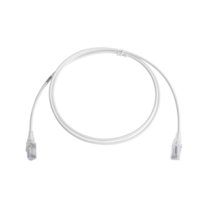 Patch Cord MC6 Modular Cat6 UTP, CM/LS0H, 1.52 Metros (5 Pies), Color Blanco, Diámetro Reducido (28AWG)