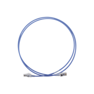 Patch Cord MC6 Modular Cat6 UTP, CM/LS0H, 1.52 Metros (5 Pies), Color Azul, Diámetro Reducido (28AWG)